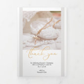 《キリスト教》洗礼式や命名式10写真ありがとう 三つ折りカード (カバー)