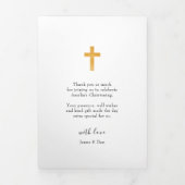 《キリスト教》洗礼式や命名式6写真ありがとう 三つ折りカード (カバー)