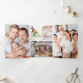 《キリスト教》洗礼式や命名式6写真ありがとう 三つ折りカード (内部)