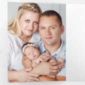 《キリスト教》洗礼式や命名式7 Photo Thank You Trifold Card 三つ折りカード (内部最初)