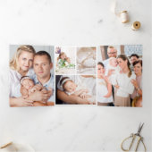 《キリスト教》洗礼式や命名式7 Photo Thank You Trifold Card 三つ折りカード (内部)