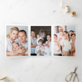 《キリスト教》洗礼式や命名式8 Photo Thank You Keepsake 三つ折りカード (内部)