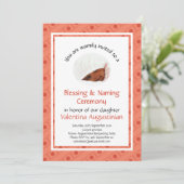 《キリスト教》洗礼式や命名式 |の賛美名前付け |コーラルドット |写真 招待状 (スタンド正面)