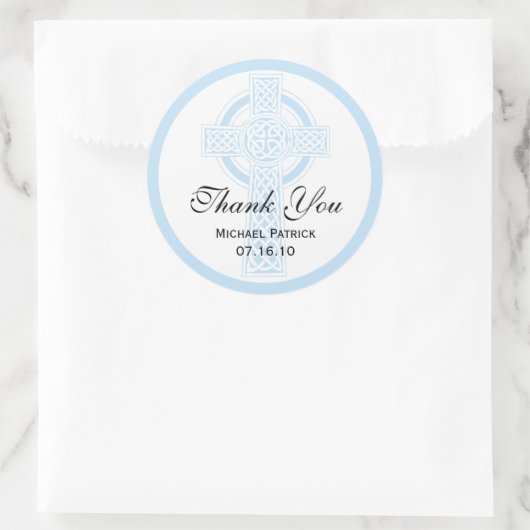 《キリスト教》洗礼式や命名式、シャワーまたは第1コミュニオンシール ラウンドシール (バッグ)