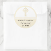 《キリスト教》洗礼式や命名式、シャワーまたは第1コミュニオンシール ラウンドシール (バッグ)