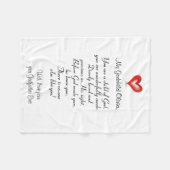 《キリスト教》洗礼式や命名式/バプスティムは神の子に贈る フリースブランケット (正面(横))