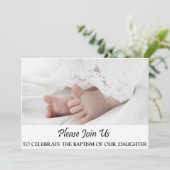 《キリスト教》洗礼式や命名式/バプティスマドーター招待状 招待状 (スタンド正面)