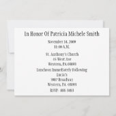 《キリスト教》洗礼式や命名式/バプティスマドーター招待状 招待状 (裏面)