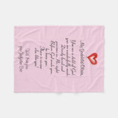 《キリスト教》洗礼式や命名式/バプテスマの贈りカスタム物 フリースブランケット (正面(横))