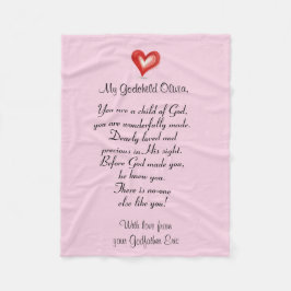 《キリスト教》洗礼式や命名式/バプテスマの贈りカスタム物 フリースブランケット