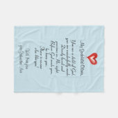 《キリスト教》洗礼式や命名式/バプテスマの贈りカスタム物 フリースブランケット (正面(横))