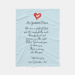 《キリスト教》洗礼式や命名式/バプテスマの贈りカスタム物 フリースブランケット