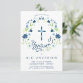 《キリスト教》洗礼式や命名式、バプテスマ招待状ボーイズ招待状カード 招待状 (スタンド正面)