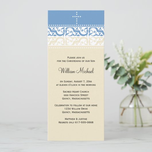 《キリスト教》洗礼式や命名式/バプテスマ招待状 – パーソナライズ 招待状 (スタンド正面)
