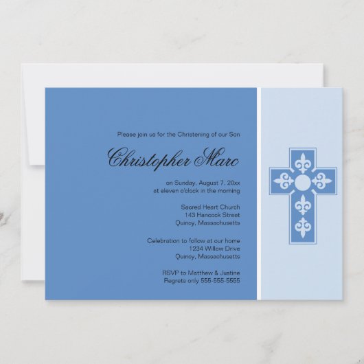 《キリスト教》洗礼式や命名式/バプテスマ招待状 – パーソナライズ 招待状 (正面)