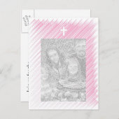 《キリスト教》洗礼式や命名式/バプテスマ招待状(女の子) インビテーションポストカード (正面/裏面)