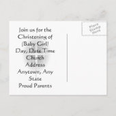 《キリスト教》洗礼式や命名式/バプテスマ招待状(女の子) インビテーションポストカード (裏面)