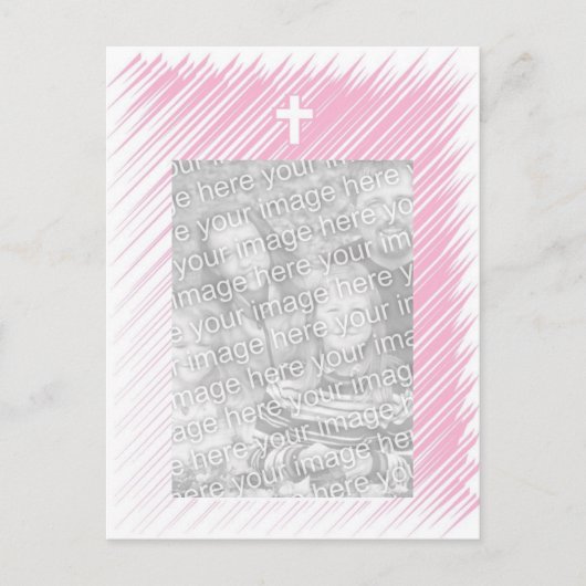 《キリスト教》洗礼式や命名式/バプテスマ招待状(女の子) インビテーションポストカード (正面)