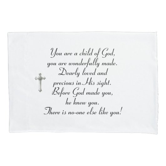 《キリスト教》洗礼式や命名式，バプテスマ，共産主義の贈り物，ゴッドチャイルド， 枕カバー (正面)