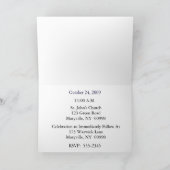 《キリスト教》洗礼式や命名式/女の子用洗礼招待状 招待状 (内部)