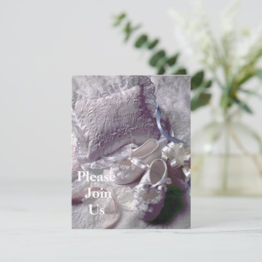 《キリスト教》洗礼式や命名式 招待状 (スタンド正面)