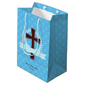 《キリスト教》洗礼式や命名式*背景色の選択 ミディアムペーパーバッグ (裏面アングル)