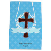 《キリスト教》洗礼式や命名式*背景色の選択 ミディアムペーパーバッグ (裏面)