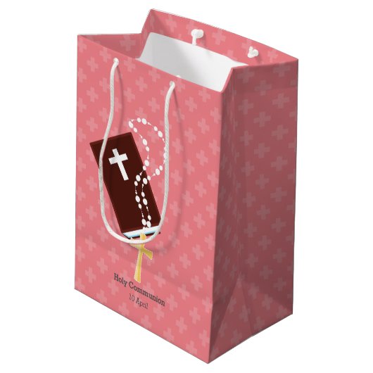 《キリスト教》洗礼式や命名式*背景色の選択 ミディアムペーパーバッグ (裏面アングル)
