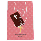 《キリスト教》洗礼式や命名式*背景色の選択 ミディアムペーパーバッグ (正面)