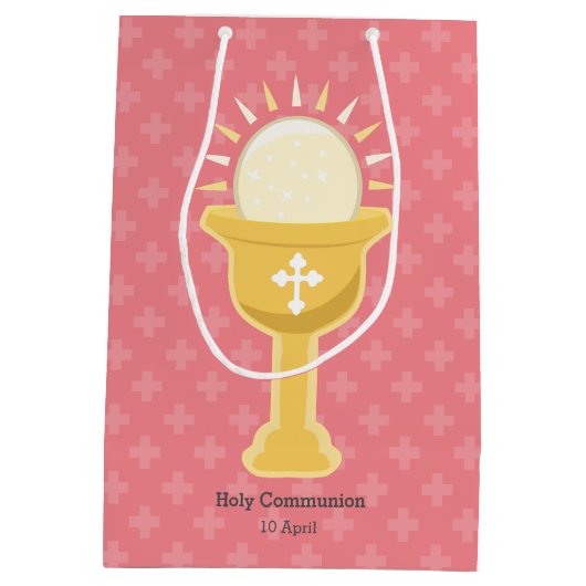 《キリスト教》洗礼式や命名式*背景色の選択 ミディアムペーパーバッグ (裏面)