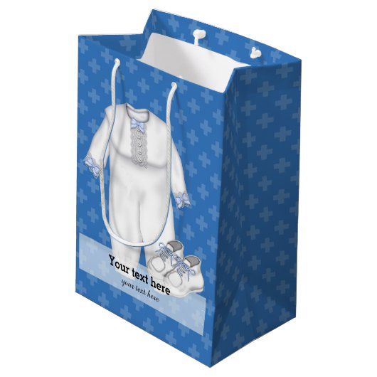 《キリスト教》洗礼式や命名式*背景色の選択 ミディアムペーパーバッグ (裏面アングル)