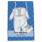 《キリスト教》洗礼式や命名式*背景色の選択 ミディアムペーパーバッグ (正面)