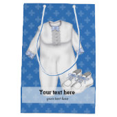 《キリスト教》洗礼式や命名式*背景色の選択 ミディアムペーパーバッグ (裏面)