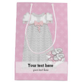 《キリスト教》洗礼式や命名式*背景色の選択 ミディアムペーパーバッグ (裏面)