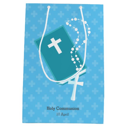 《キリスト教》洗礼式や命名式*背景色の選択 ミディアムペーパーバッグ (裏面)