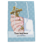 《キリスト教》洗礼式や命名式*背景色の選択 ミディアムペーパーバッグ (正面)