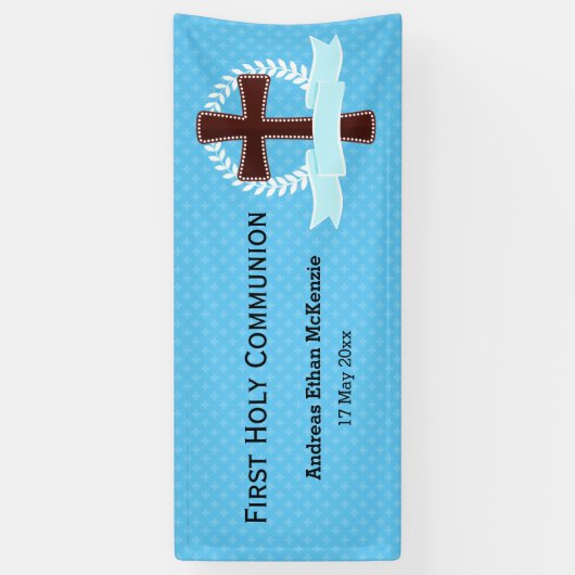 《キリスト教》洗礼式や命名式*背景色の選択 横断幕 (縦)