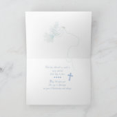 《キリスト教》洗礼式や命名式for Son, Dove on Blue カード (内部)