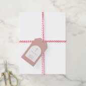 キリスト教 洗礼 誕生 女の子 ピンクのアーチ ギフトタグ (より糸付き)