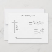 キリスト教 結婚式 出席返信 希望 信仰 愛 十字架 2 出欠カード (裏面)