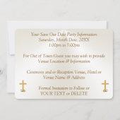 キリスト教  記念日 50周年 結婚記念日 招待状 (裏面)