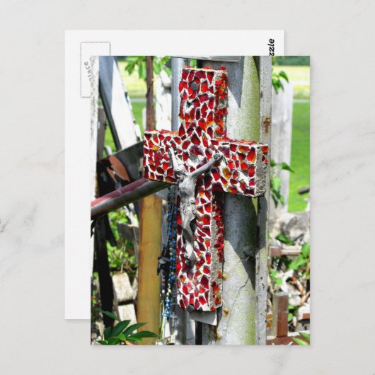 キリスト教 赤十字祝福 イエス ポストカード (正面/裏面)