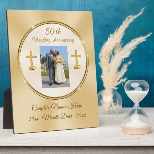 キリスト教 50周年 プラーク 個人名入り (側面)