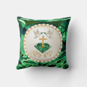 キリスト教、55周年記念カップルへの贈り物 クッション (裏面)