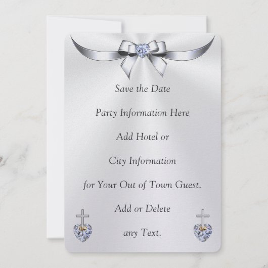 キリスト教 60周年 結婚記念日 パーティーのご案内 招待状 (裏面)