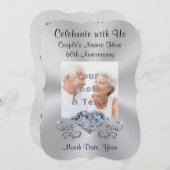 キリスト教 60周年 結婚記念日 招待状 (正面/裏面)