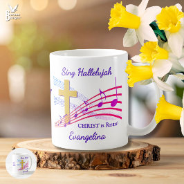 キリスト教 HALLELUJAH CHRIST IS RISEN イースター コーヒーマグカップ