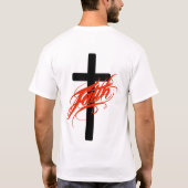 キリスト教Tシャツ、信仰の十字架 Tシャツ (裏面)