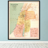 キリスト時代のパレスチナの地図（紀元前70年） キャンバスプリント (インサイチュ (ウッドフロア))