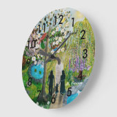 キリスト時計と数字を一緒に歩く ラージ壁時計 (傾斜)